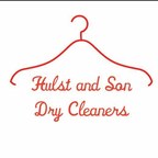 Hulst & Son Dry Cleaners — red wire hanger logo